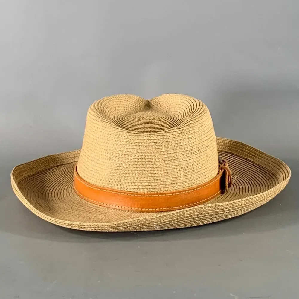 ERIC JAVITS Tan Brown Woven Hats